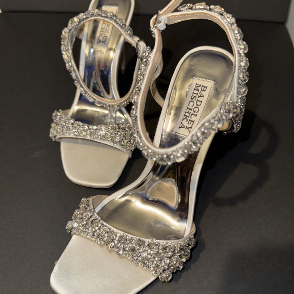Badgley Mischka Crystal Ankle Strap Heels